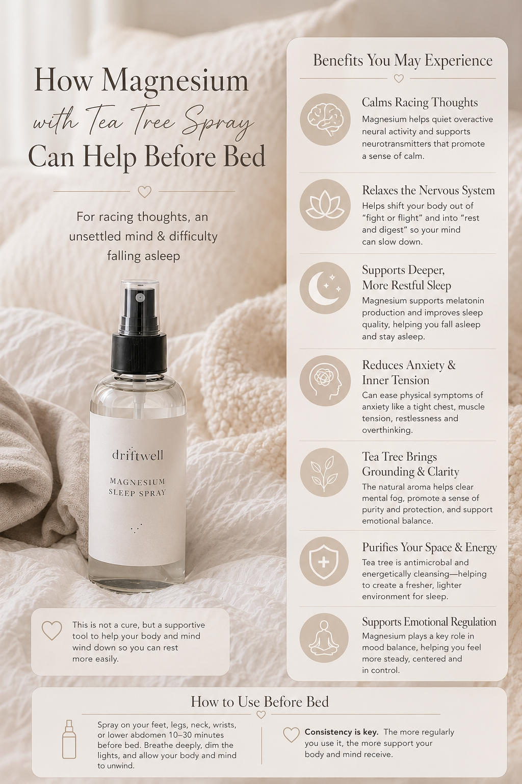 Magnesium Sleep Spray (w/ tea tree oil)